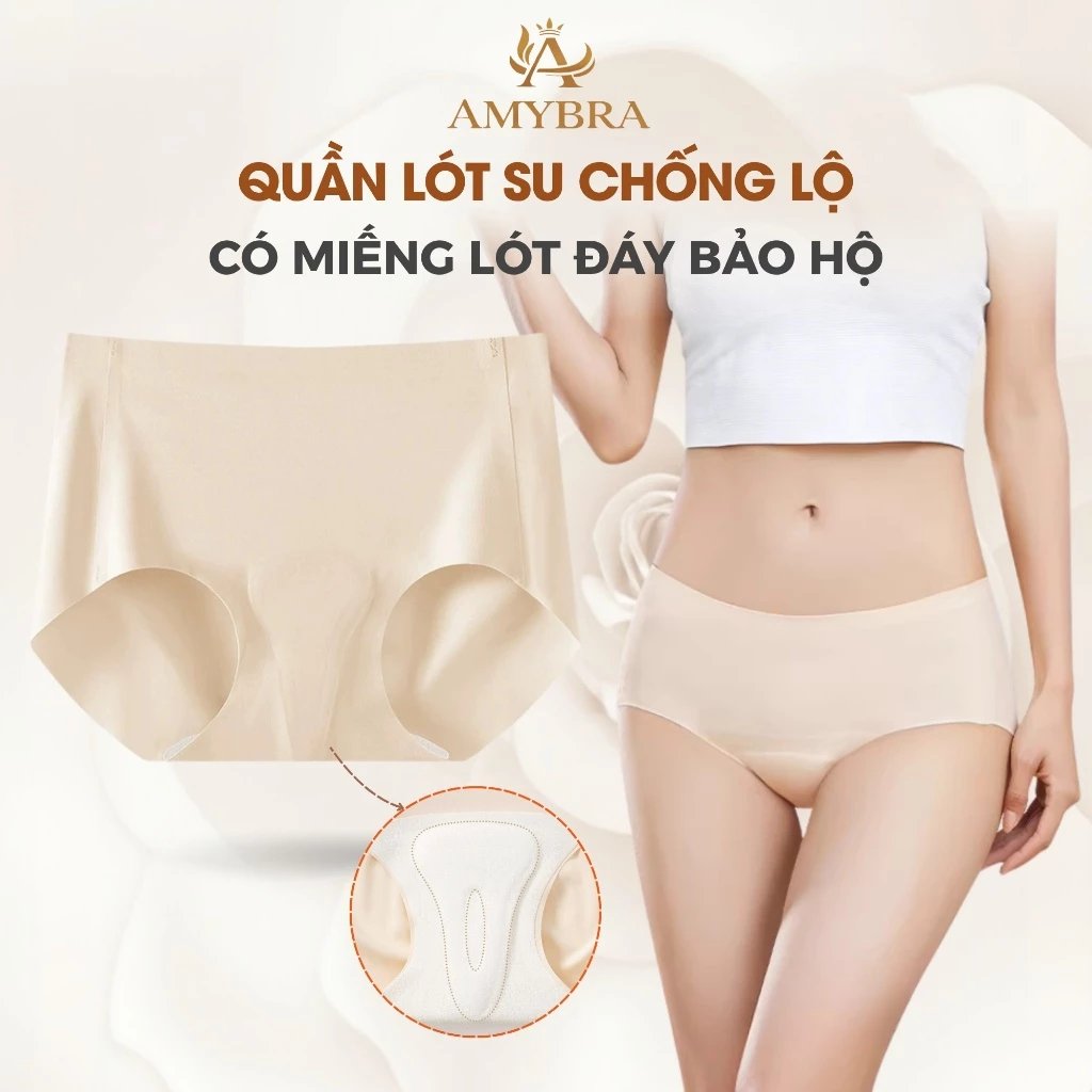 [ MẪU MỚI ] Quần Lót Nữ Su Tàng Hình Có Đệm Vùng Kín Chống Lộ, Quần Chip Cạp Vừa Không Đương May Ôm Dáng L0523