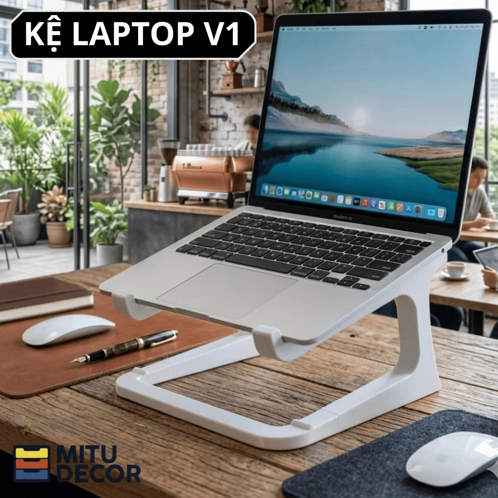 Giá đỡ LAPTOP, MACBOOK, IPAD kiêm bàn phím 2in 1, kệ máy tính laptop, đế tản nhiệt kê laptop chất liệu nhựa