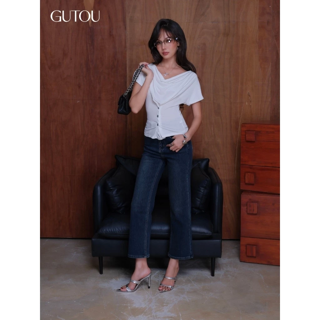 [ GUTOU ] Quần Jean Ống Đứng Basic Chic (95cm) G246