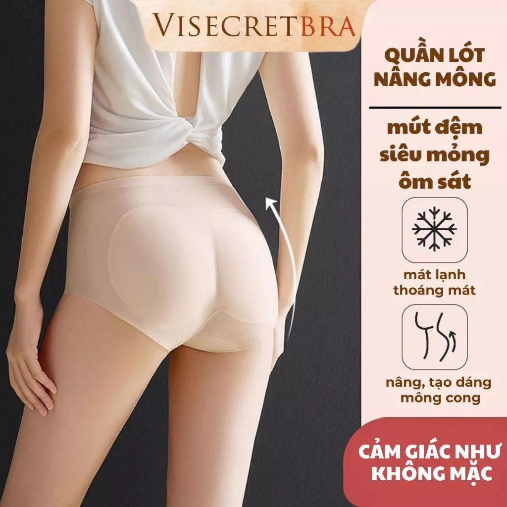 Quần Lót Quần Trong Nữ Nâng Mông Độn Vòng 3 Tự Nhiên - Mút Đệm Mỏng Nhẹ Ôm Sát - Vải Lưới Thoáng Mát Co Giãn -B-VN260274