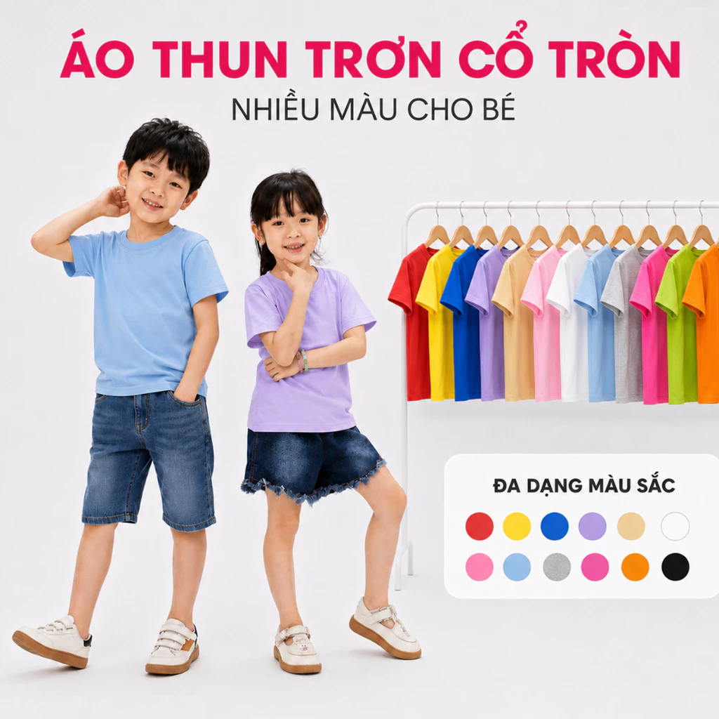 Áo Thun Trẻ Em Vải Mịn Không Bị Chảy Xệ Andromeda Phom Xuông Dùng Cho Cho Cả Bé Trai Và Gái