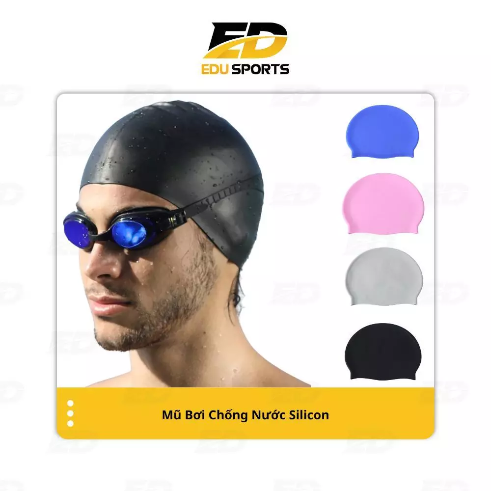 Mũ Bơi Nón Bơi Người Lớn Silicone Siêu Co Giãn Hãng Aolikes, Siêu Bền, Mềm, Chống Thấm Nước 2T SPORTS