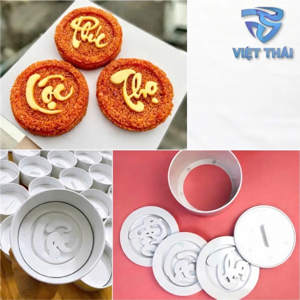Khuôn Làm Xôi Phúc Lộc Thọ – Khuôn Ép Xôi/Bánh Chữ Nổi Đẹp – Nhựa Thực Phẩm An Toàn đóng