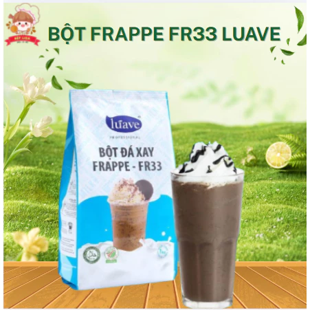 Bột đá xay Frappe Luave 1KG (Tách lẻ 100g, 500g) Nguyên liệu làm kem dẻo, pha chế chống tách nước