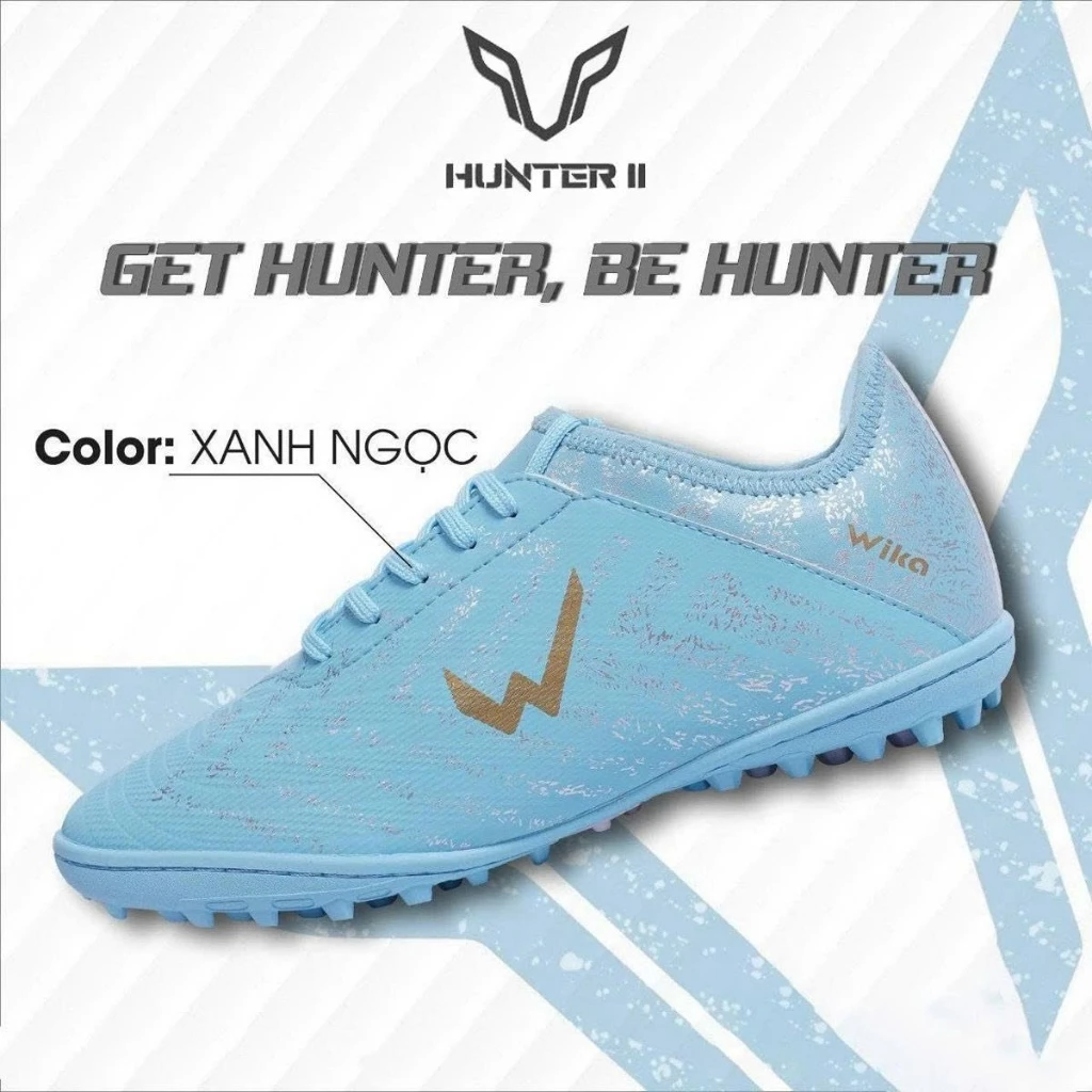 Giày Đá Bóng WIka Hunter 2 Trẻ Em Chính Hãng, Giày Đá Banh Sân Cỏ Nhân Tạo, Khâu Full Đế Bền Bỉ