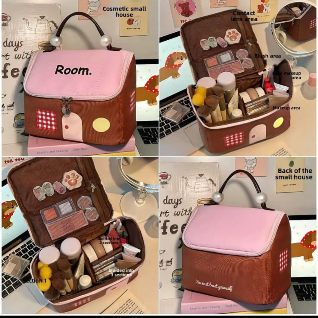 Túi Đựng Mỹ Phẩm, Đựng Đồ Makeup Cỡ Lớn Đa Năng, Chia Ngăn, Chống Nước, Tiện Lợi Khi Đi Du Lịch