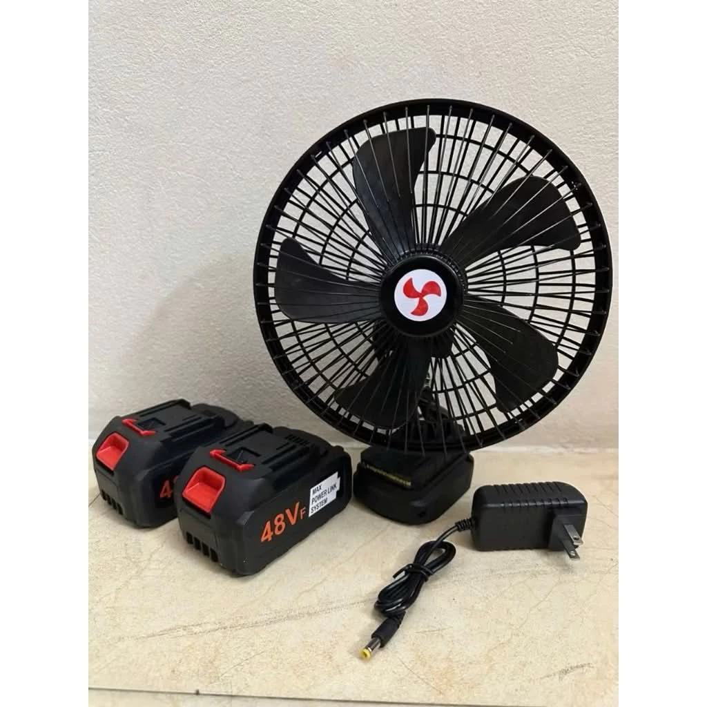 (QUẠT QUAY) Quạt Tích Điện Pin 10 Cell Dùng Liên Tục 8H, Quạt Makita Để Bàn, Quạt Khung Kim Loại 2 Cấp Độ Gió Siêu Mát