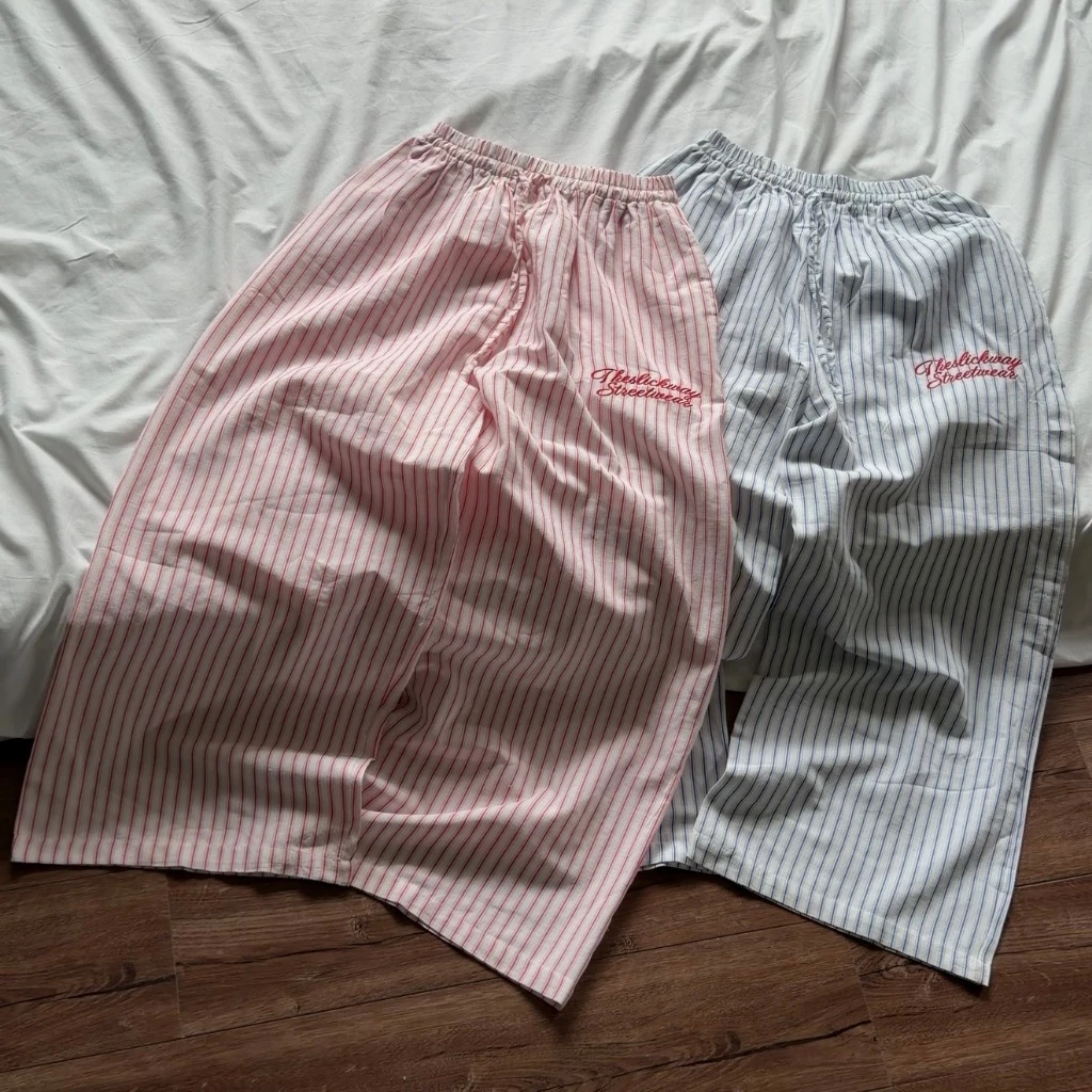 SLICK - Quần Dài Linen oxford Premium Kẻ Sọc - Phong Cách Đường Phố- Local Brand THE SLICK WAY UNISEX