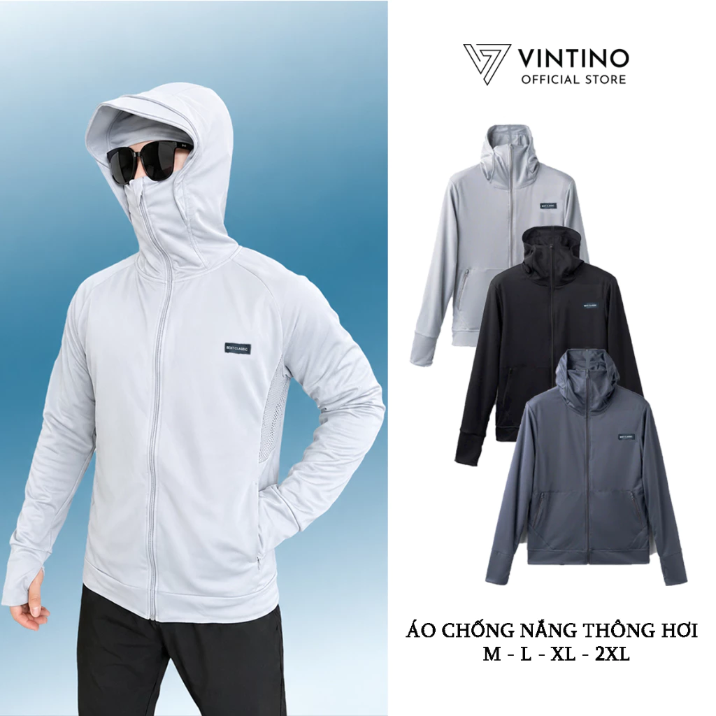 Áo Chống Nắng Thông Hơi Nam Nữ VINTINO Chống Tia Uv Thoáng Mát Co Giãn 4 Màu Dễ Phối Đồ ACN3