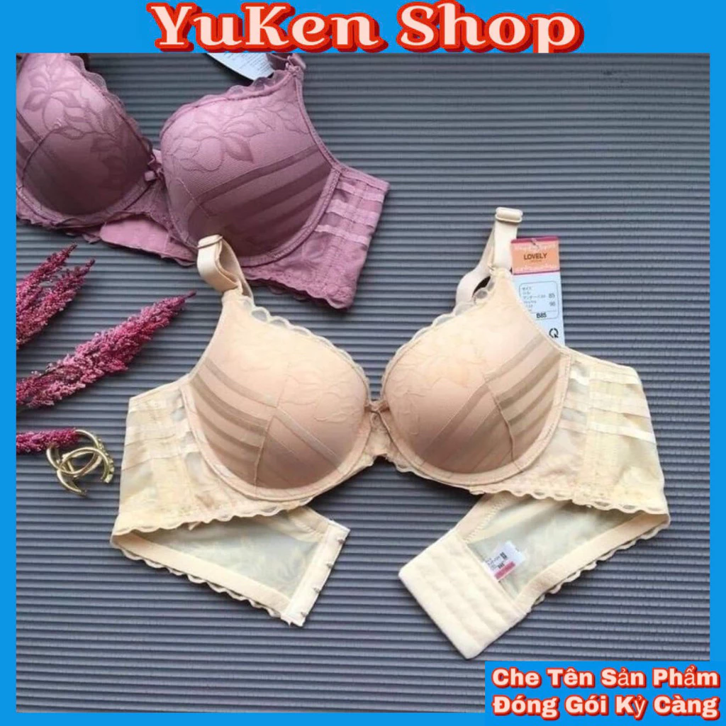 Mã 1130-Áo Ngực Nữ Đệm Dày Vừa,Có Gọng-Áo Lót Nữ Lovely 4 Móc Cài Sau,Bản Lưng To