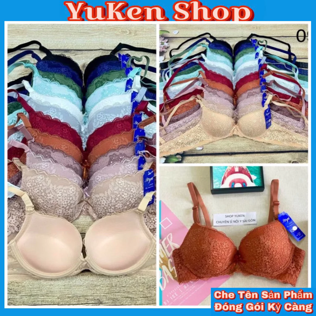 Mã 093-Áo Ngực Nữ Đệm Dày Vừa,Có Gọng-Áo Lót Mẫu Mới Thiết Kế Ren Tổ Ong Mền,Mịn,Hàng Chuẩn Boya
