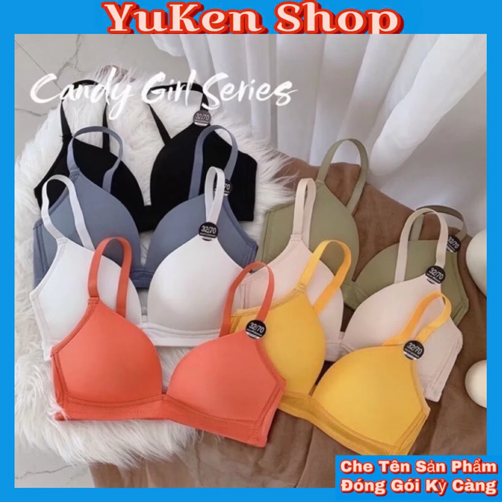 Áo Ngực Candy Nữ Đệm Mỏng,Không Gọng-Áo Lót Đúc Su Cực Mịn,Nhẹ