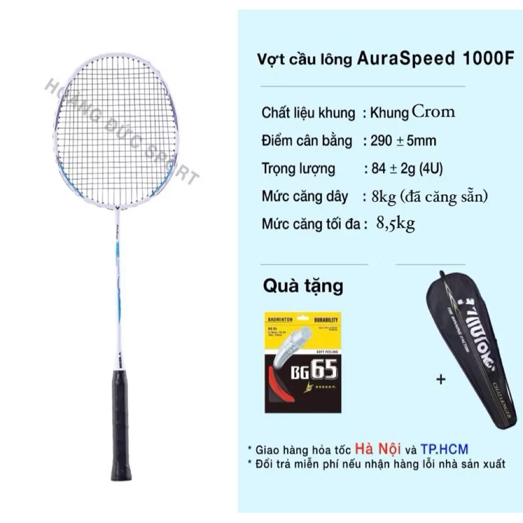 1 Vợt cầu lông  khung crom siêu bền đẹp (tặng 1 bao đựng vợt )