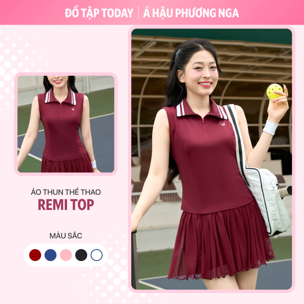 [BST Á HẬU PHƯƠNG NGA]Áo thể thao nữ Remi Top Today U Wear áo sát nách tập pickleball thoáng mát pickleball tennis