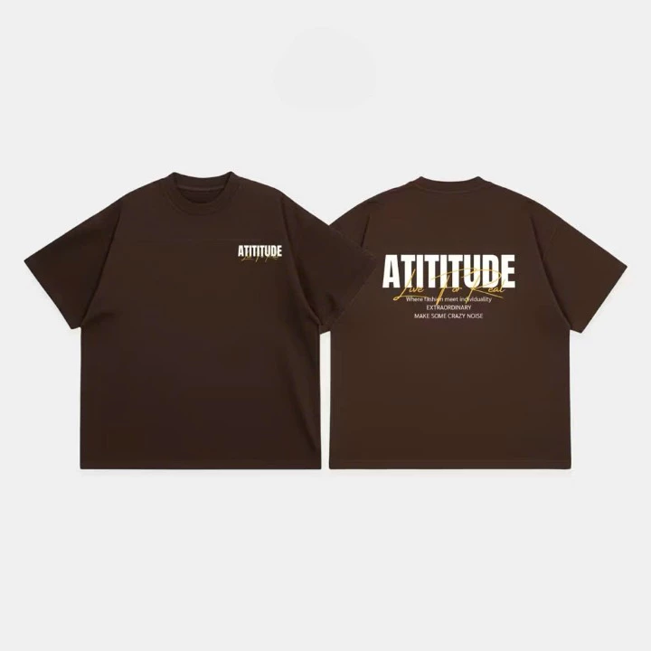 Áo thun tay lỡ unisex nam nữ ATITITUDE, Áo phông unisex form rộng