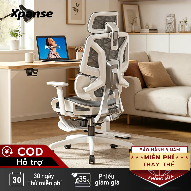 Ghế công thái học Xpanse X999 Hệ thống tựa lưng tự điều chỉnh động 3 vùng | ghế gaming | ghế tựa lưng | ghế làm việc