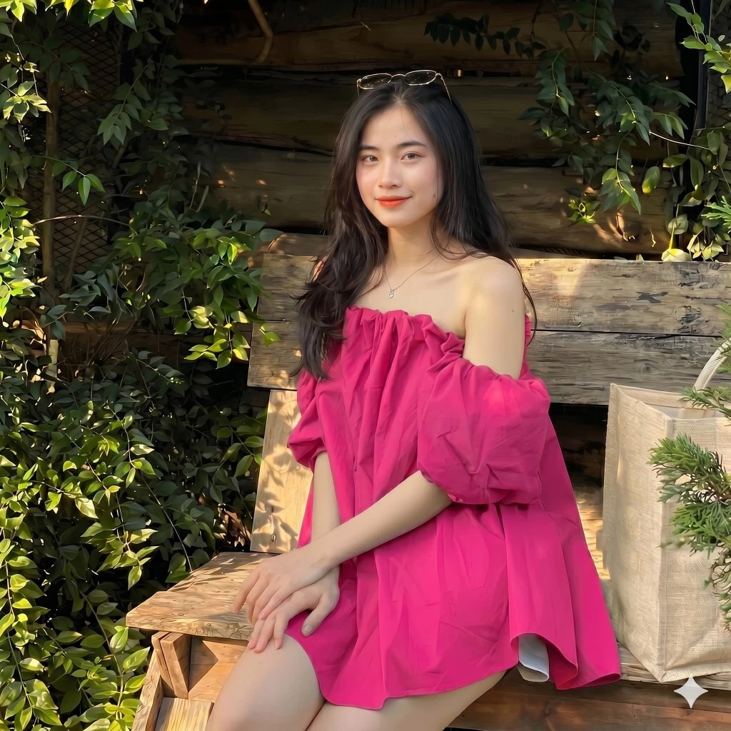 Áo Trễ Vai Nữ Form Rộng Tay Sóng Tiểu Thư