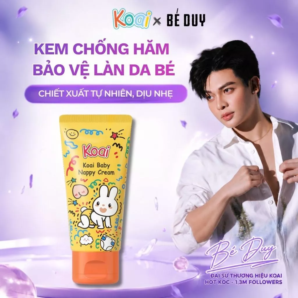 Kem chống hăm Koai chiết xuất hoa cúc kim tiền giúp làm dịu và bảo vệ da bé 50g
