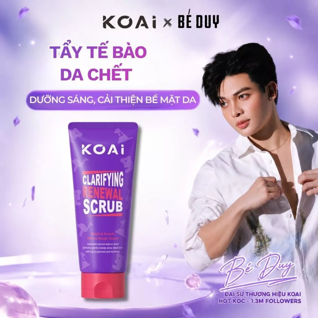 Koai tẩy da chết 200g tẩy tế bào chết làm sạch và dưỡng sáng da giúp làm mềm mịn cải thiện bề mặt da