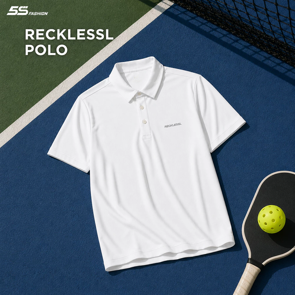 Áo Polo Nam RECKLESSL 5S FASHION In Đơn Giản Phom Slimfit Thoáng Khí, Khô Nhanh MBAPC26008