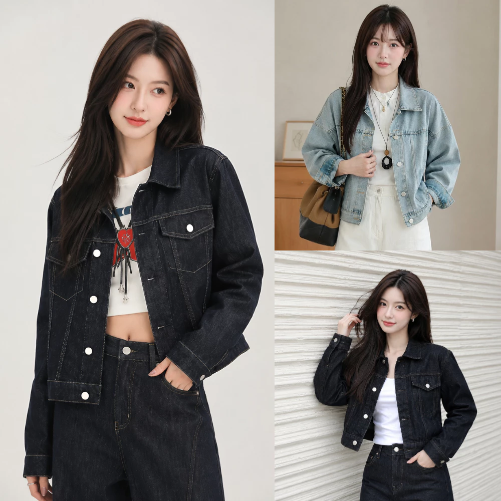 [DEAL HÀNG MỚI ] Áo khoác Jeans Dáng Ngắn MIAA Form Unisex chất denim có túi trong phong cách trẻ trung năng động