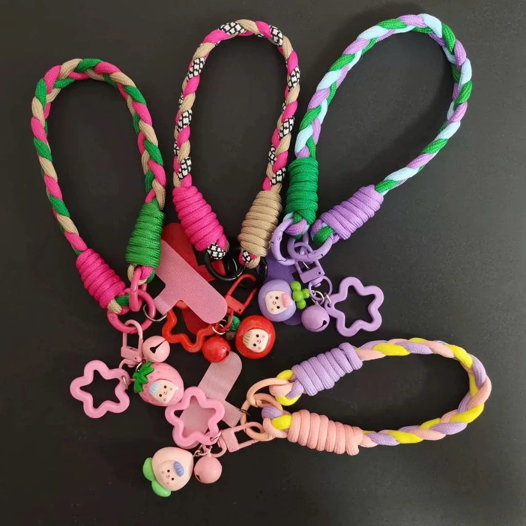 Dây Đeo Điện Thoại Handmade Cute – Dây Treo Cổ Tay Kèm Charm Ngôi Sao/Trái Cây