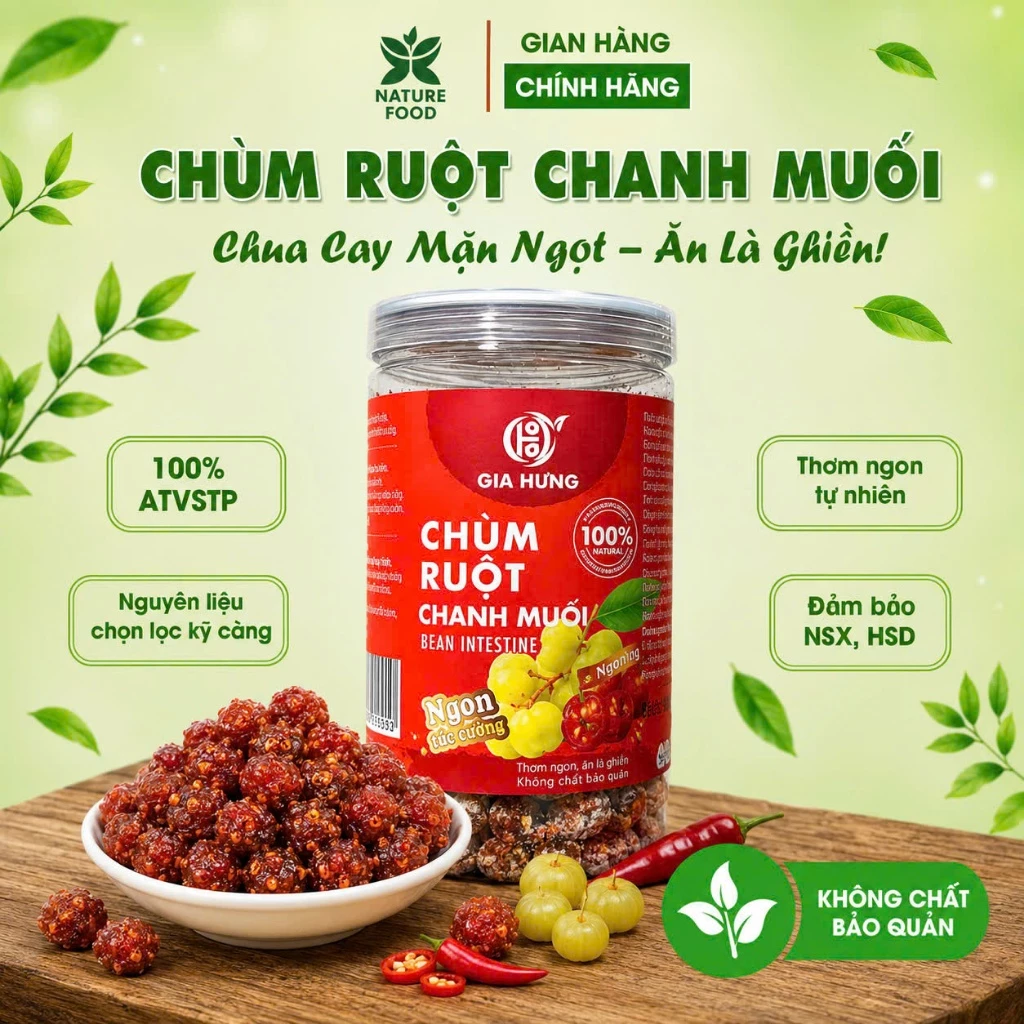 Chùm Ruột Chanh Muối Chua ngọt ăn là ghiền NATURE FOOD