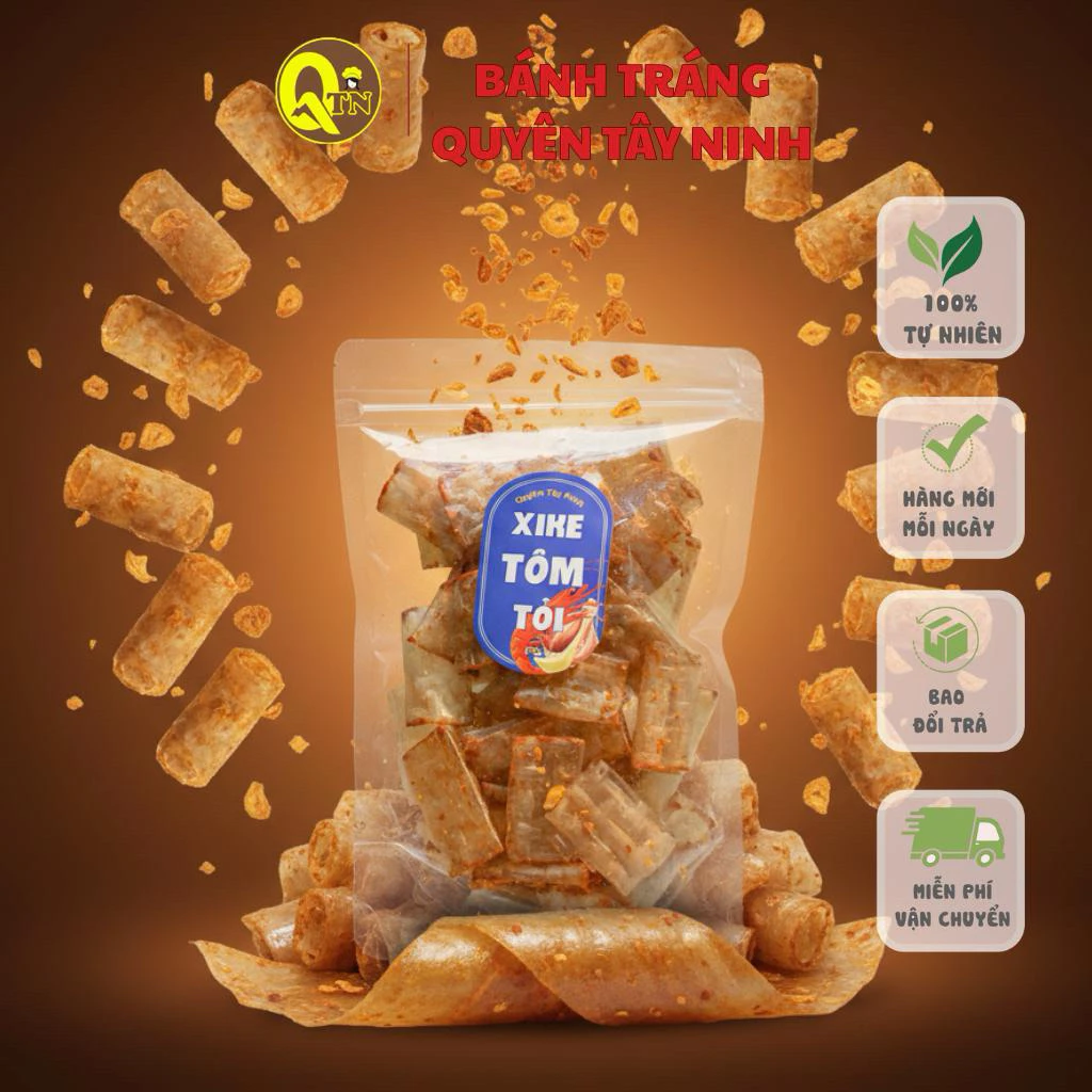 Bánh Tráng Trộn Xike Cuộn Tôm Mềm Mỏng- Thơm Tôm ,Tomyum, Mực, Rong Biển, Gà Quay- Bánh Tráng Quyên Tây Ninh
