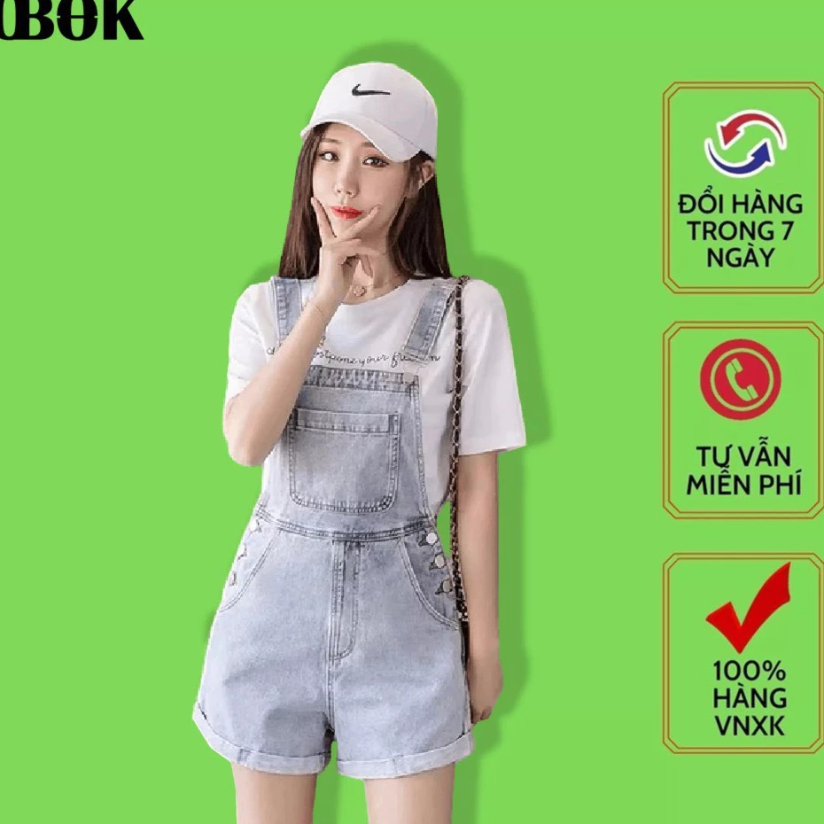 Yếm ngắn rin nữ OBOKFASHION, Yếm bò đùi nữ co giãn nhẹ, phong cách thời trang hàn quốc YSJN103