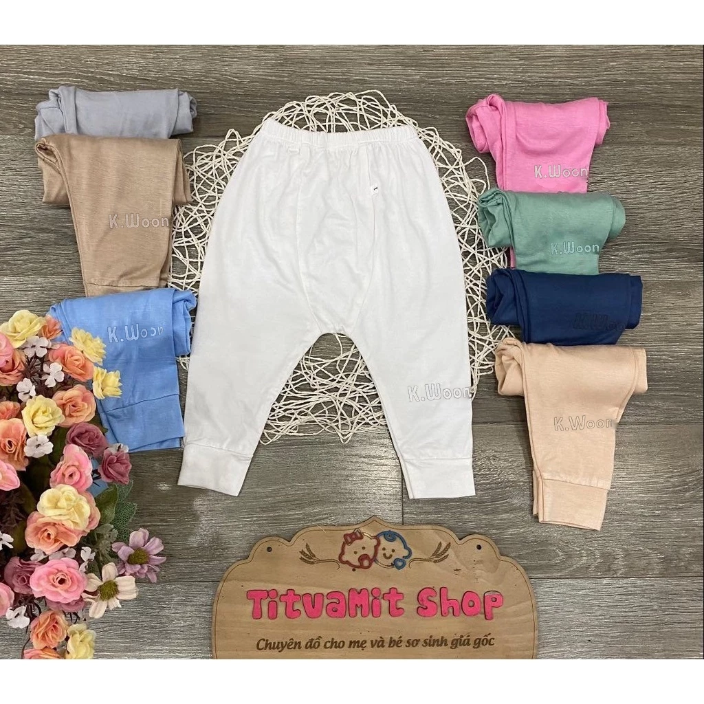 Quần dài thun lạnh kwoon can đũng rộng trước sau đóng bỉm thoải mái, quần dài thun lạnh cho bé trai, bé gái