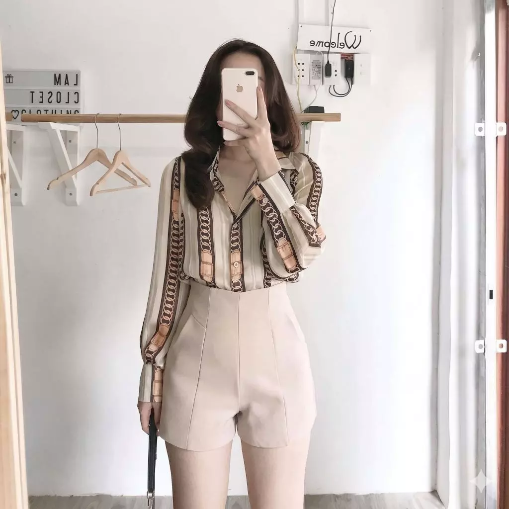 Quần Short Nữ Cạp Cao Tôn Dáng Dễ Phối Đồ