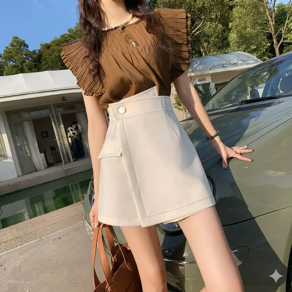 Chân Váy Nữ Lệch Tà Dáng A Tôn Dáng Dễ Phối