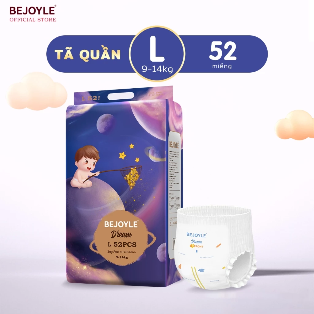 Tã quần trẻ em Bejoyle nhập khẩu 50 miếng NB-XXXXL chống ẩm tiện dùng siêu thấm nhanh cho mọi độ tuổi
