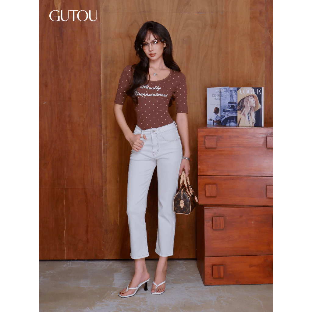 [ GUTOU ] Quần Jean Ống Đứng Classic Style (90cm) G247