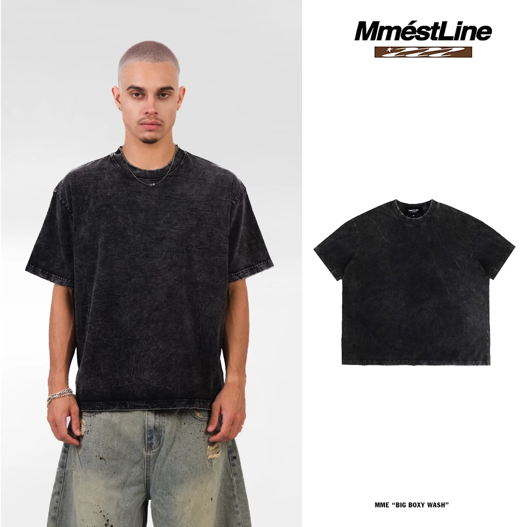 Áo thun MMESTLINE "Big Boxy Wash" form Boxy chất liệu Premium Cotton rách thủ công