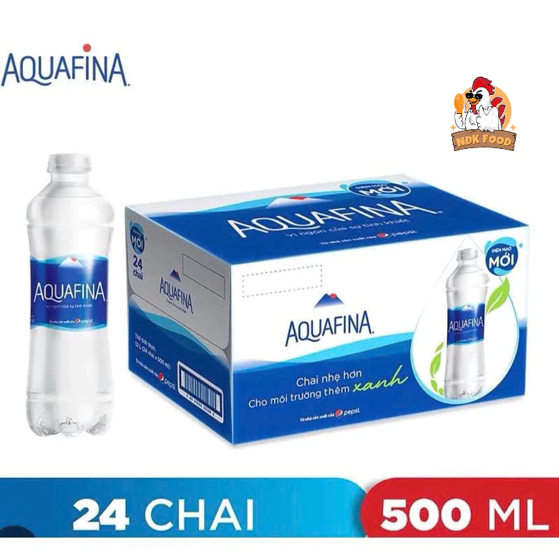 Thùng 24 chai nước suối tinh khiết Aquafina 500ml nước uống đóng chai