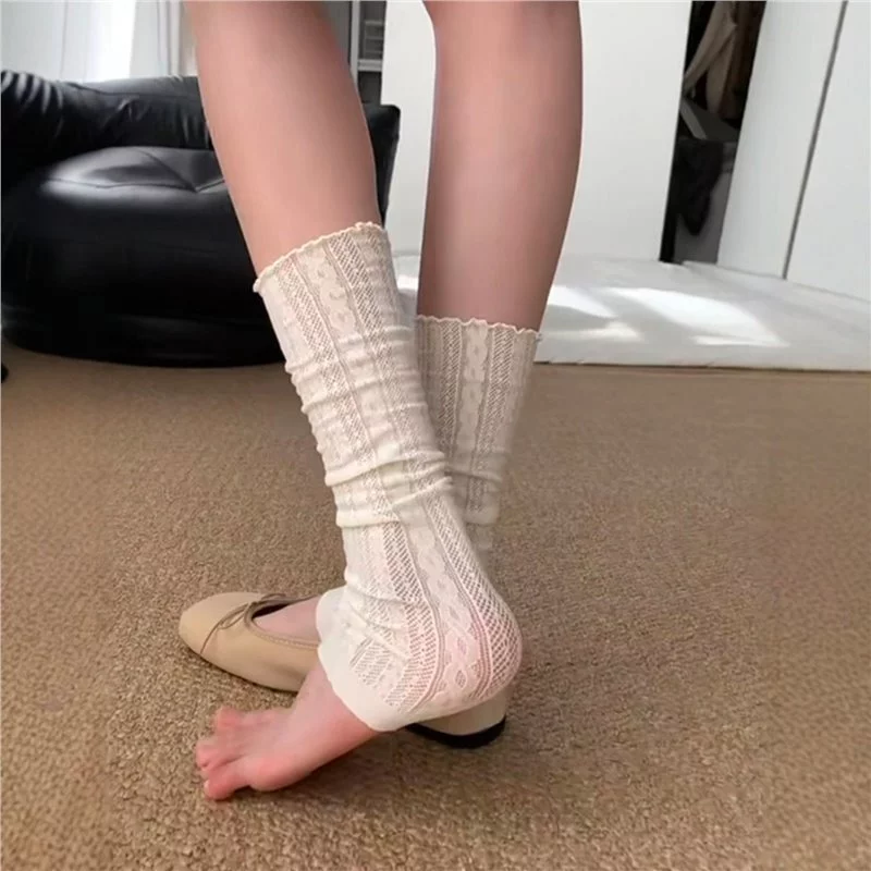 Tất vớ ren mỏng không bàn phong cách ba lê Lolita nữ tính TR18