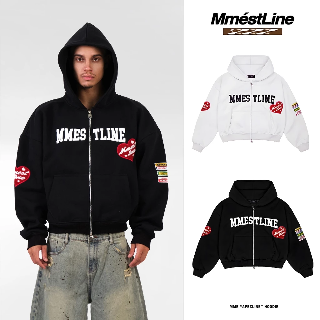 Áo Khoác Hoodie Zip MMESTLINE "APEXLINE" Form Boxy Chất Liệu Nỉ Chân Cua Bông Cào