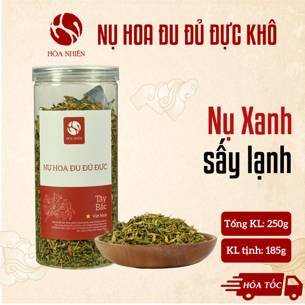 Hoa Đu Đủ đực khô sấy lạnh dùng pha Trà Hoa Đu Đủ đực, nấu ăn  - Thảo mộc truyền thống | Hòa Nhiên