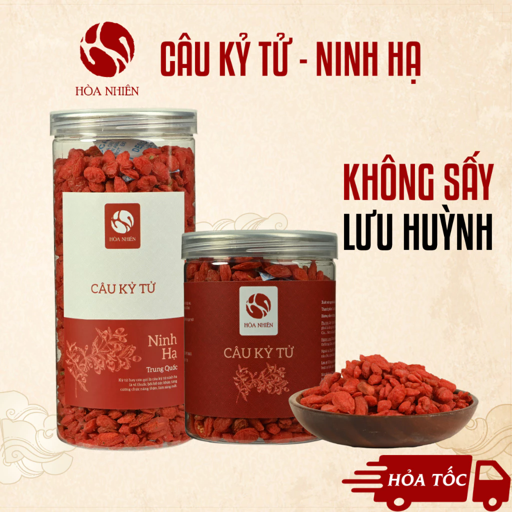 Kỷ Tử đỏ (Hạt Kỳ Tử đỏ), Câu Kỷ Tử pha trà thảo mộc với Táo Đỏ, Long Nhãn, Hoa Cúc Chi - Hòa Nhiên