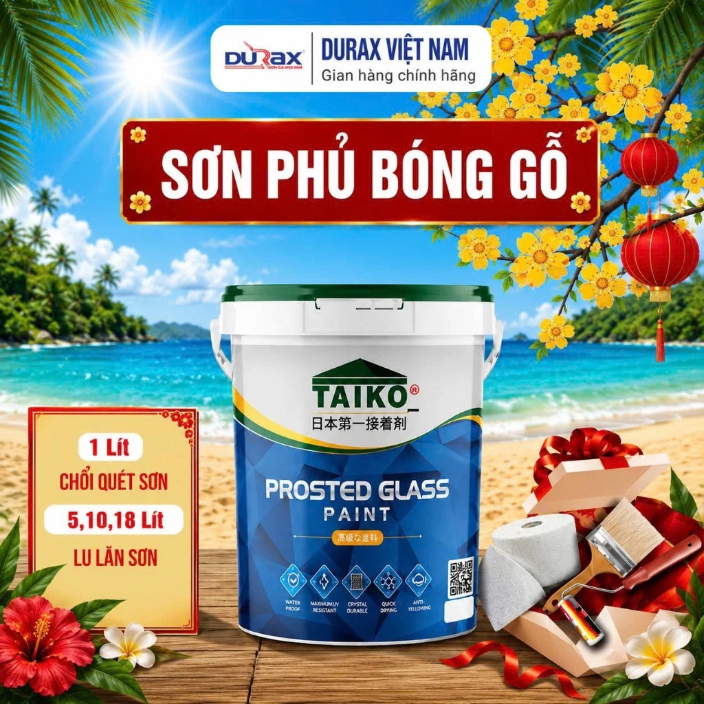 Sơn Bóng Gỗ TAIKOMI Kháng Nước, Bảo Vệ Gỗ, Thân Thiện Môi Trường