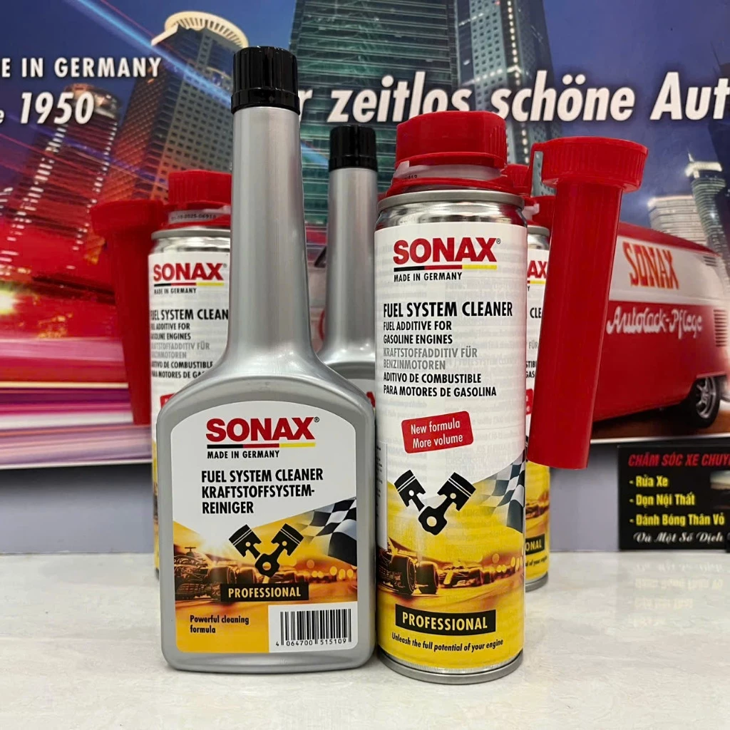 phụ gia làm sạch hệ thống xăng, súc béc xăng cho xe ô tô  - SONAX Fuel System Cleaner 515100
