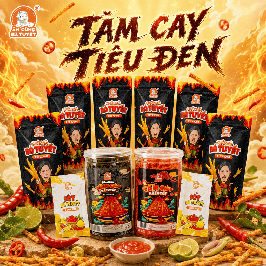 TĂM CAY TIÊU ĐEN - ĂN CÙNG BÀ TUYẾT M84