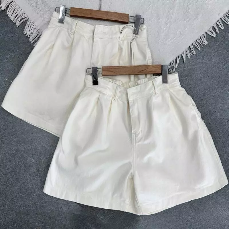 1536 BIGGSIZE Quần short kaki nữ cạp chun sau trơn basic