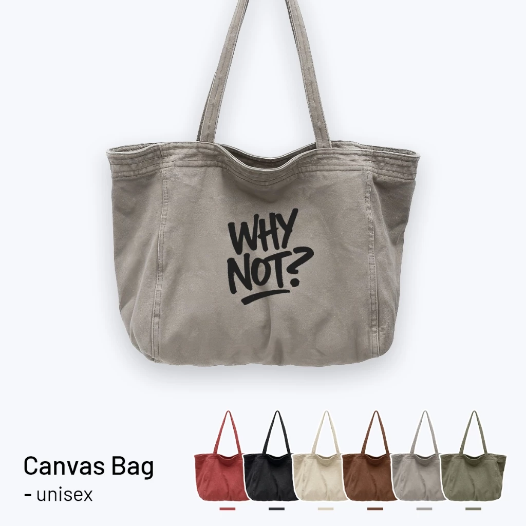 Túi Tote Vải Canvas Nam Nữ Cỡ Lớn Phong Cách Vintage Đeo Vai Đi Học Đi Chơi Cao Cấp - Túi Tote Streetwear Basic - TVIN23