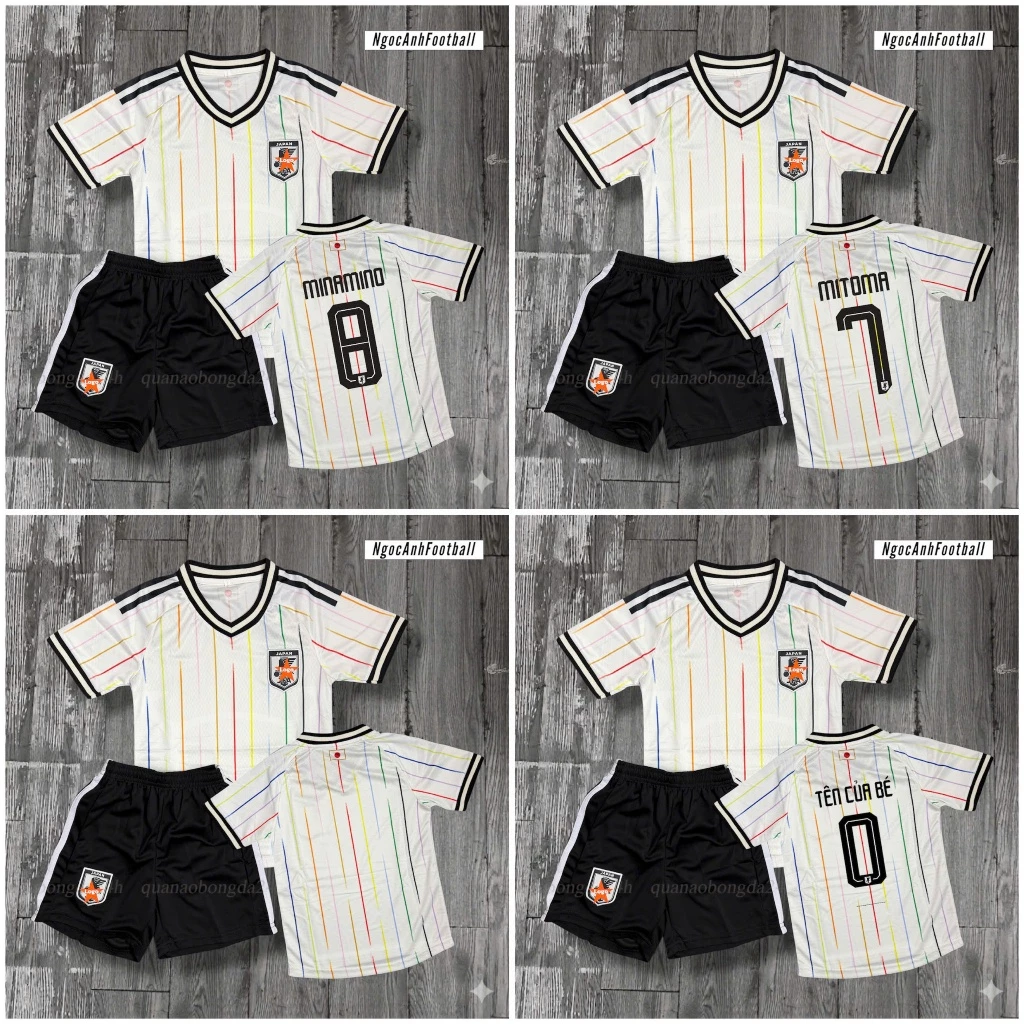 [ HÀNG MỚI VỀ ] Bộ Quần Áo Bóng Đá Trẻ Em/ Áo Đá Banh ĐT Nhật Bản WC 2026 - Vải Mè Thái, Thoáng Mát