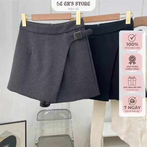 Quần Giả Váy Nữ – Chân Váy Quần Phong Cách Hàn Quốc Thanh Lịch, Dễ Phối Đồ