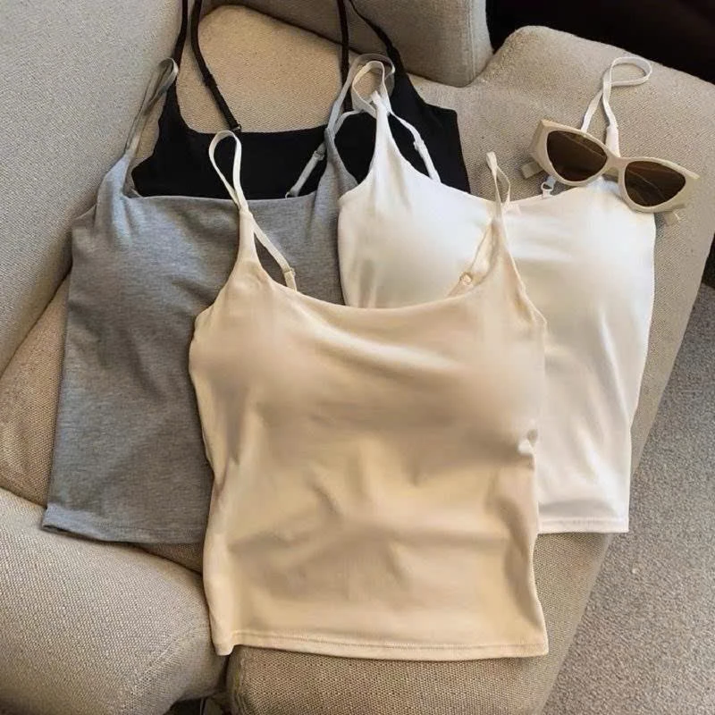 Áo Bra Cotton 2 Dây Dáng Dài Kèm Mút Đệm Ngực Hàng  Túi Zíp Cao Cấp 626