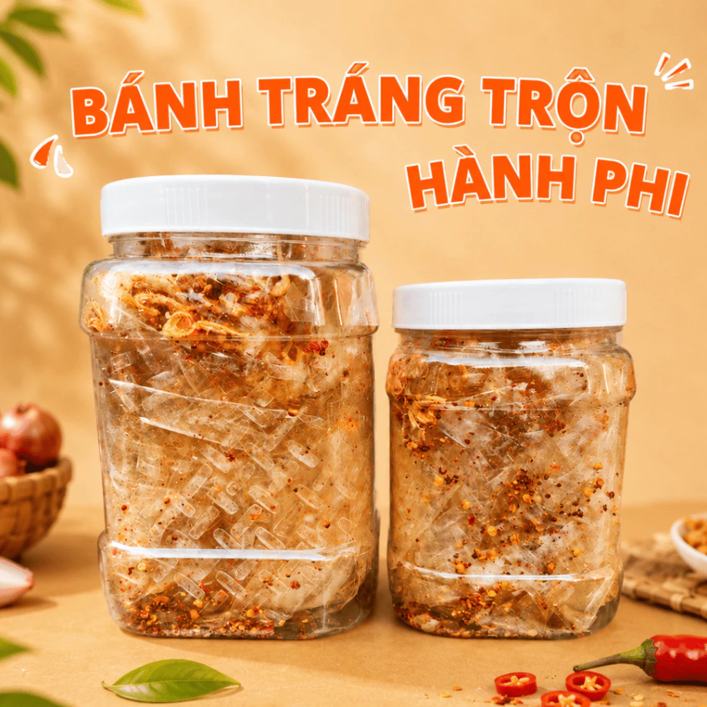 HÀNH PHI GẤP ĐÔI - Bánh Tráng Trộn Dẻo Hành Phi SIÊU CAY - Ăn Vặt Snack