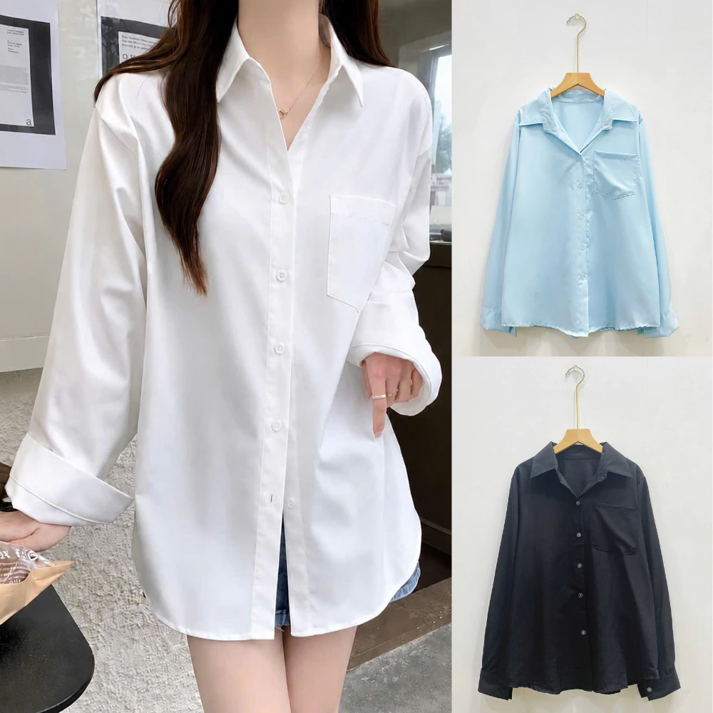 Áo Sơ Mi Dài Tay Bigsize Nữ,Sơ Mi Form Rộng Chất Vải Lụa Mát Thoải Mái Không Nhăn SM20